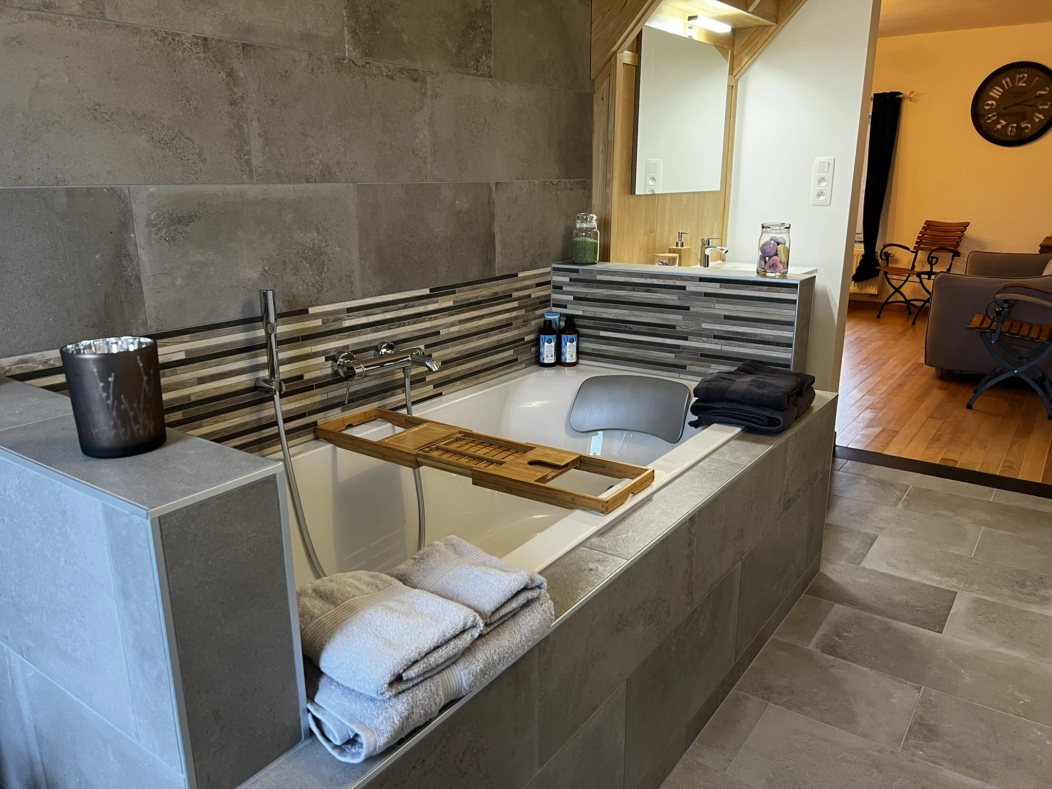 Vue élégante de la maison d'hôtes